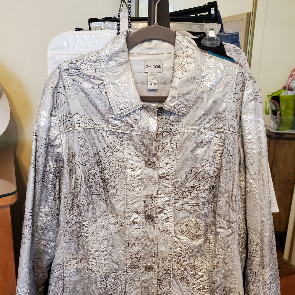 Chico's Silver Jacket